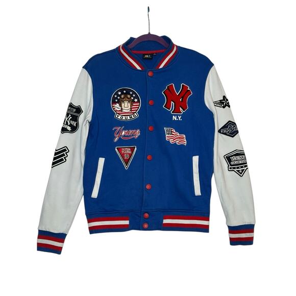 MLB New York Yankees blue white varsity jacket size Small - Picture 6 of 15